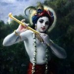 Cute Little Krishna Image with Flute Bansuri God Krishna