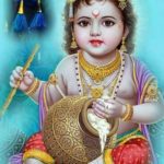 Lord Shree Krishna Baby Cute Krishna Painting HD Wallpaper Photo