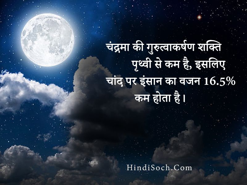 चन्द्रमा के बारे में रोचक तथ्य – Amazing Moon Facts in Hindi