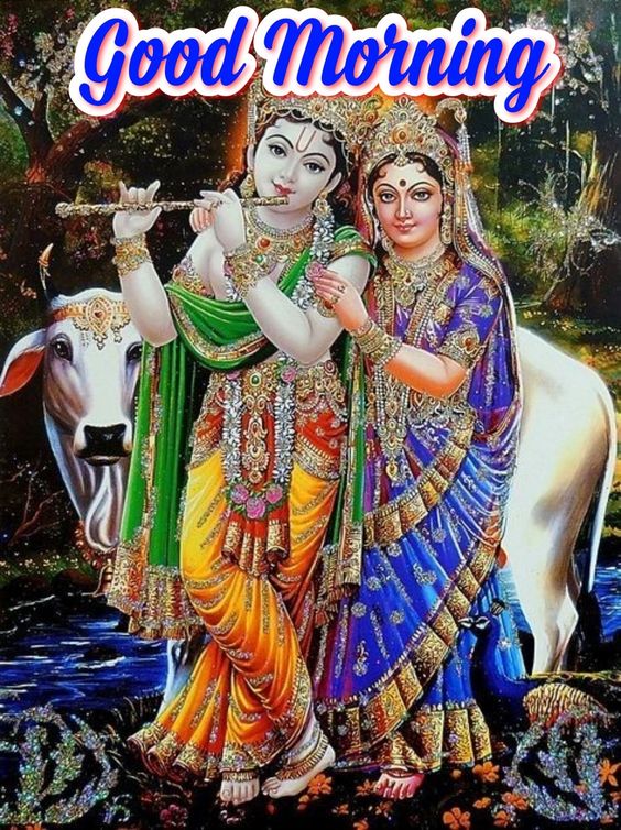 Good Morning Radha Krishna God Photo
