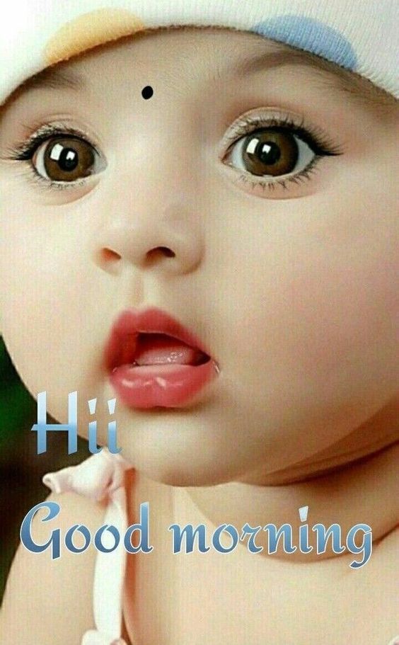 Very Good Morning Cute Baby Kid Image Pics
