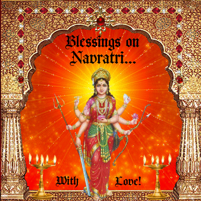 Wishes of Happy Navratri with Gif Image HD Picture