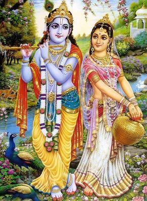 Radha Krishna Ke Romantic Photo When They Meet Near Pond